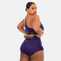 Kayla wears a size XL
