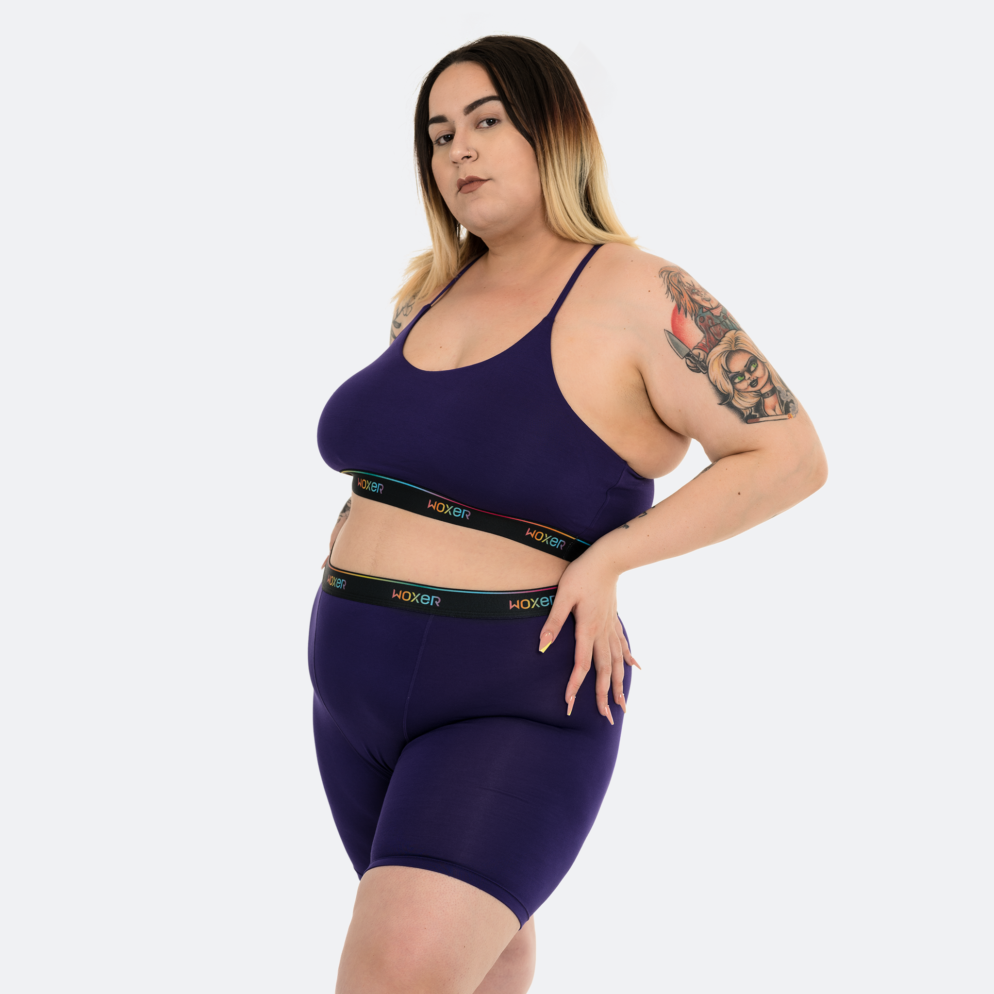 Claudia wears a size 3XL