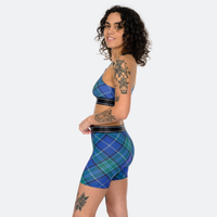 Baller High Waisted Blue Plaid