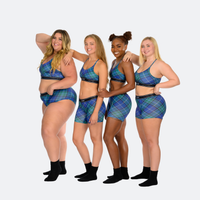 Baller High Waisted Blue Plaid