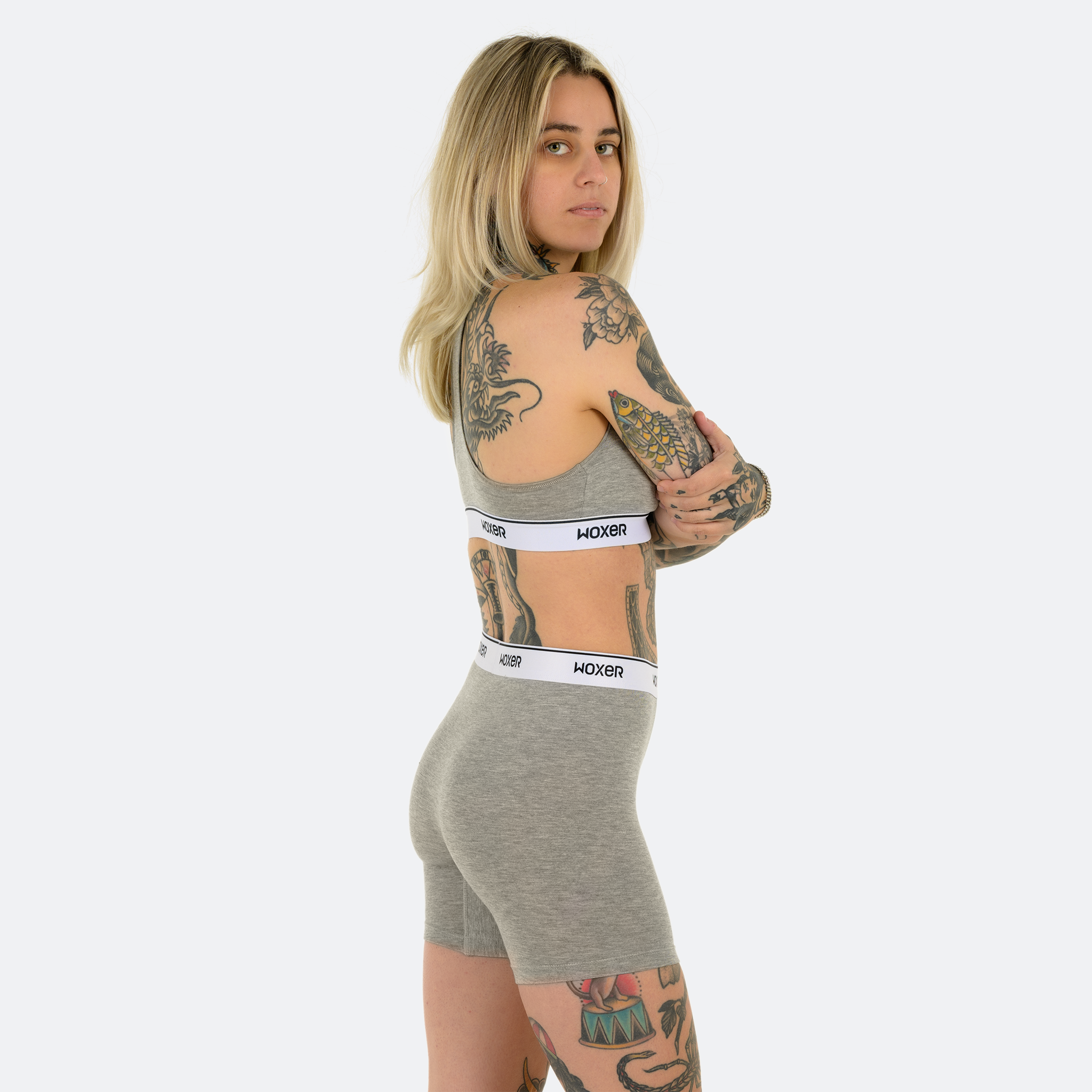 Baller High Waisted Heather Grey 6-Pack