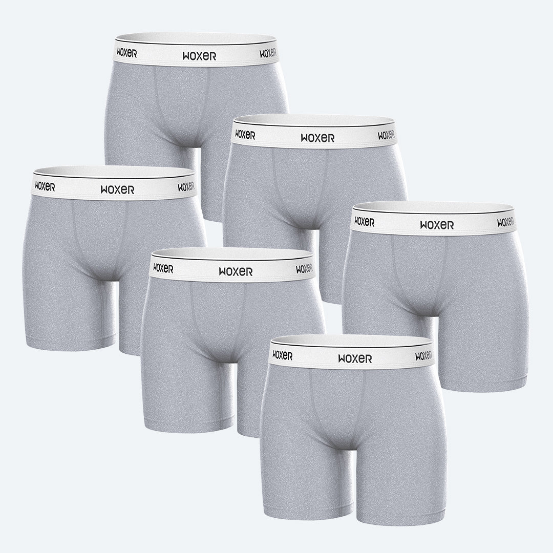Baller High Waisted Heather Grey 6-Pack
