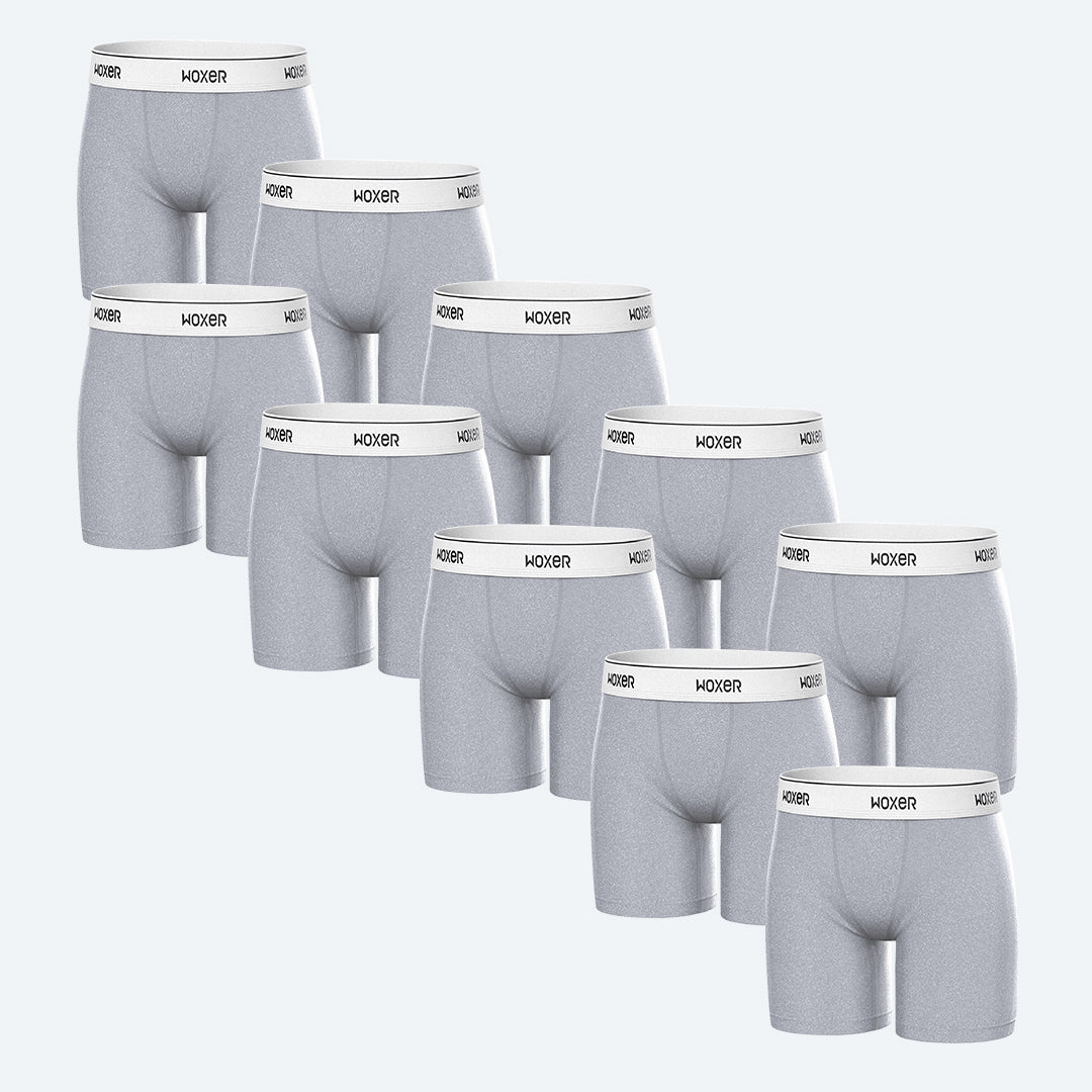 Baller High Waisted Heather Grey 10-Pack