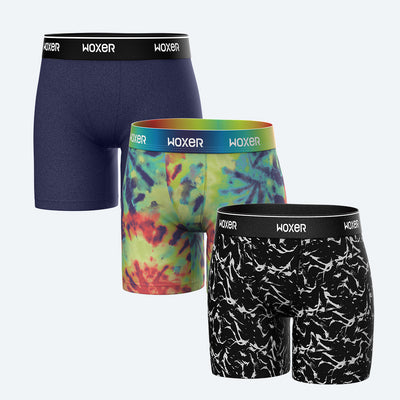 Baller High Waisted Navy Burst 3-Pack