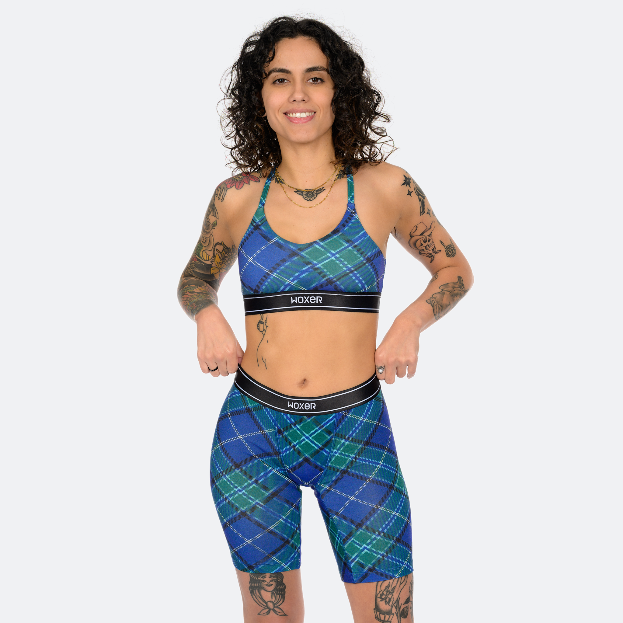Biker Blue Plaid