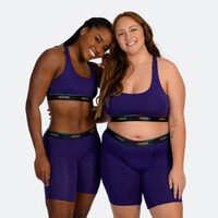 Ebony wears a size M, Trini wears a size XL