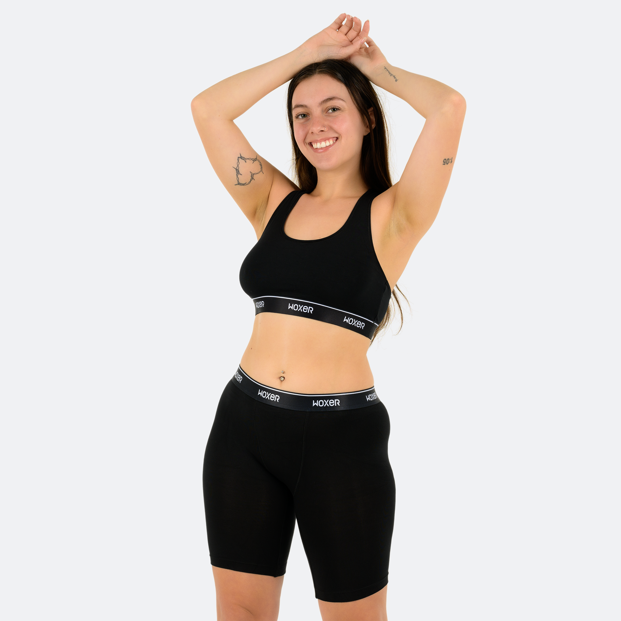 Michela wears a size L