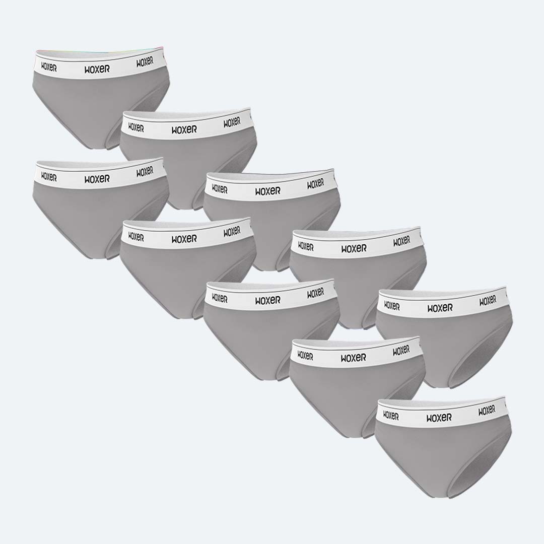 Bikini Heather Grey 10-Pack