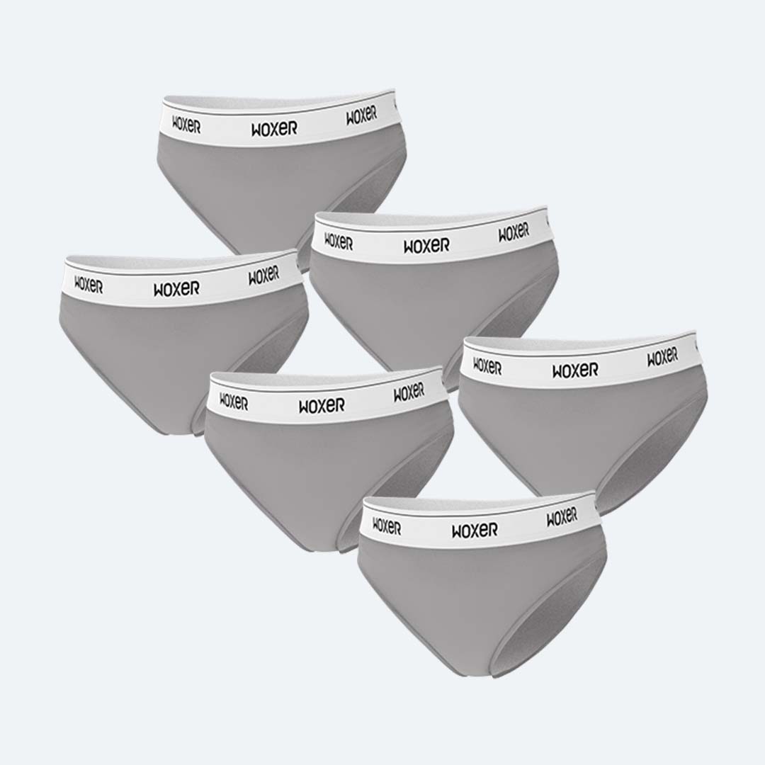 Bikini Heather Grey 6-Pack