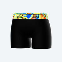 Star High Waisted Black Glitch