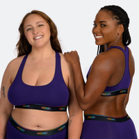 Trini wears a size XL, Ebony wears a size M
