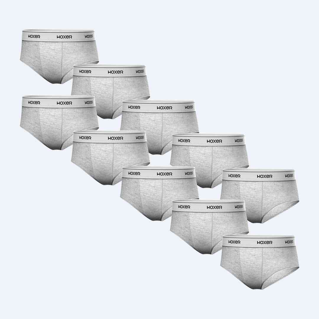 Classic Heather Grey 10-Pack