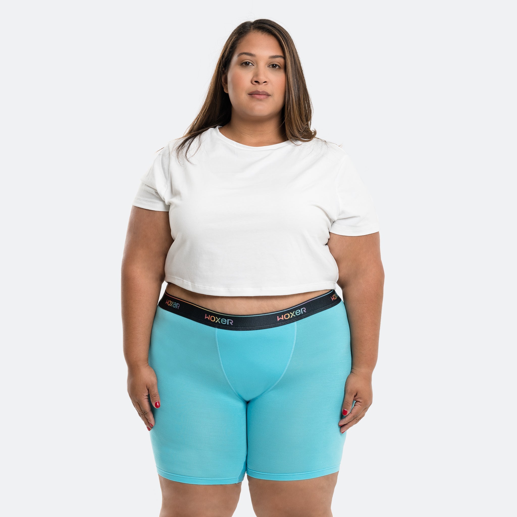Olivia wears a size 2XL