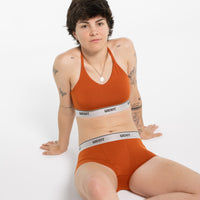Gabbie wears a size M