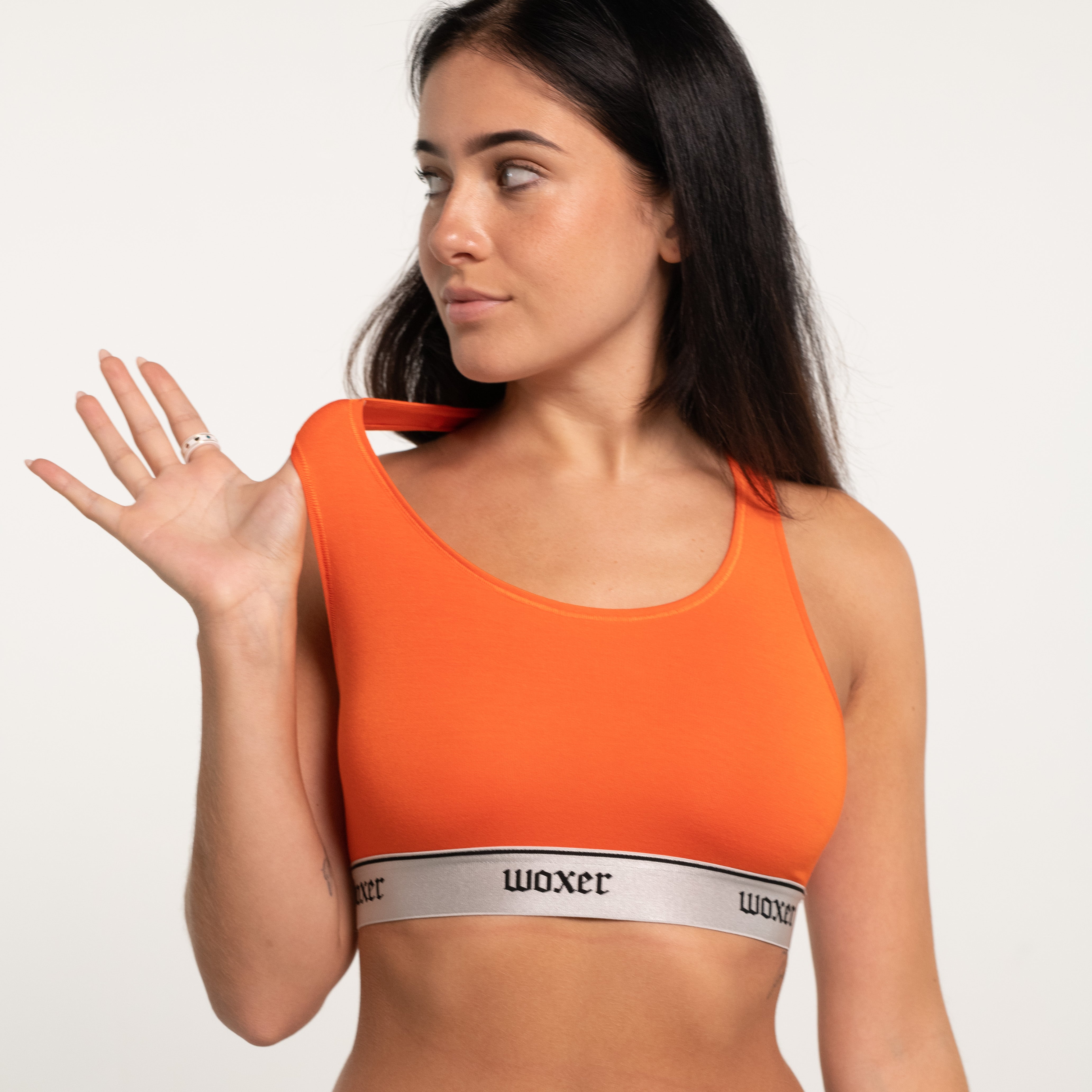 Emilie wears a size S