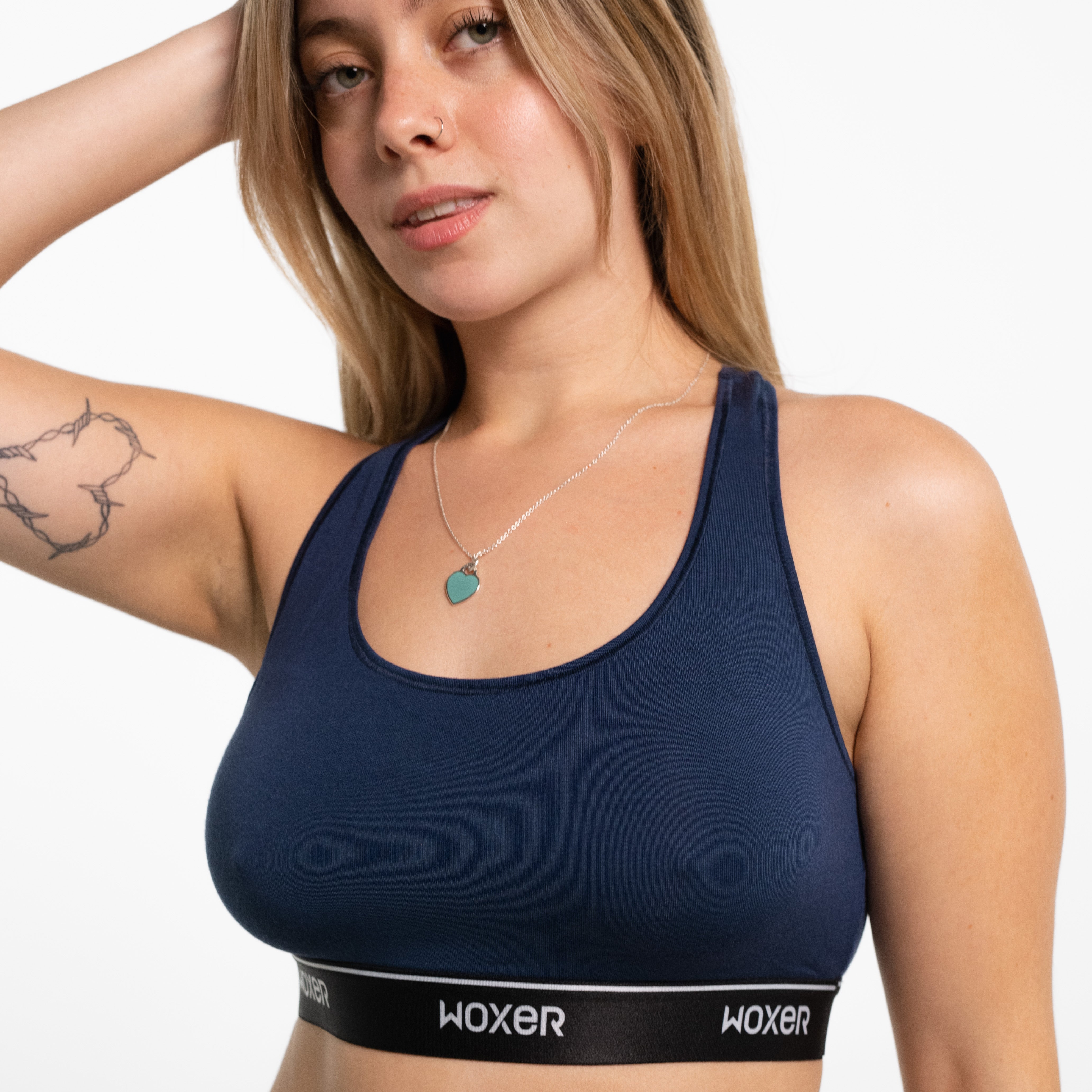 Michela wears a size M