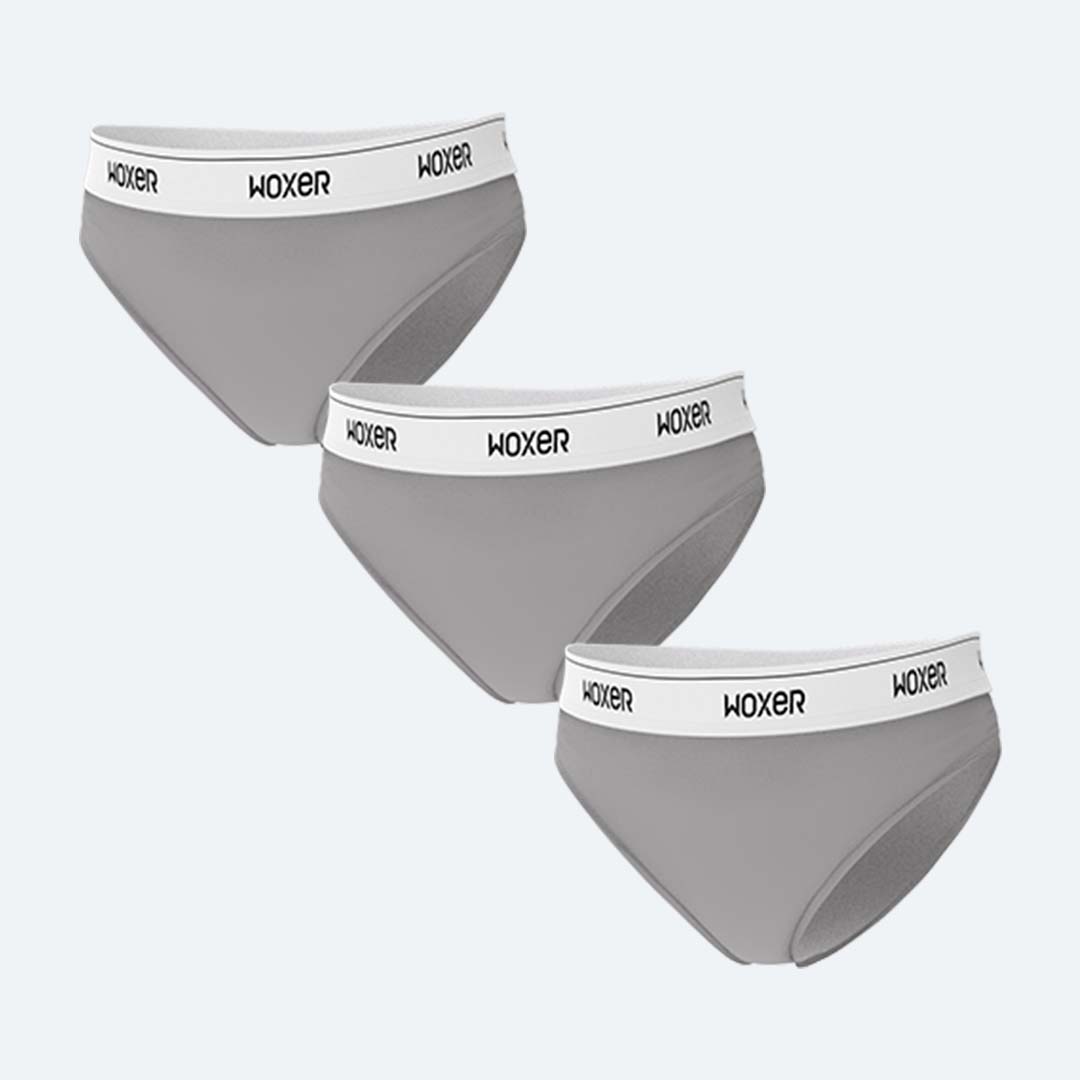 Bikini Heather Grey 3-Pack