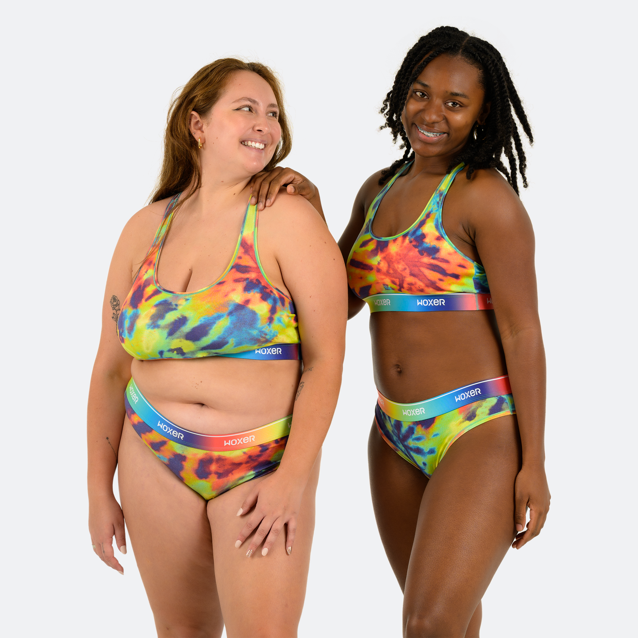 Trini wears a size XL, Lakeria wears a size L