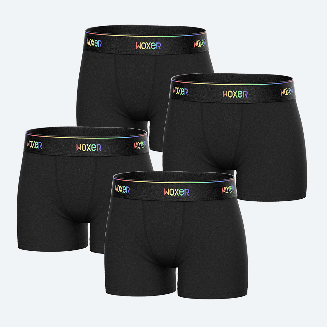 Star High Waisted Pride Black 4-Pack