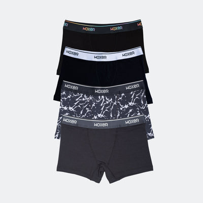 Stud All Black 4-Pack