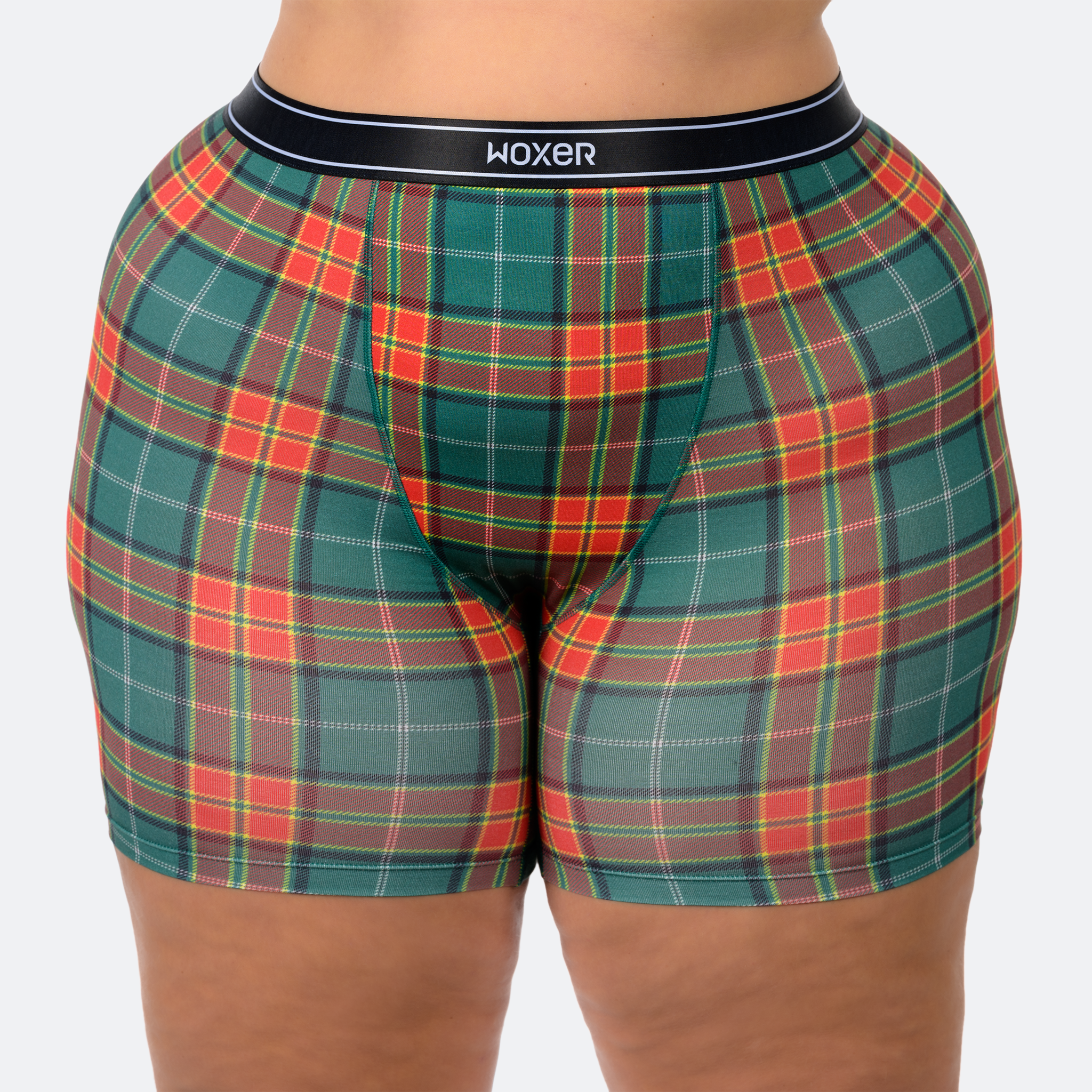 Baller High Waisted Red Plaid