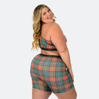 Baller High Waisted Red Plaid