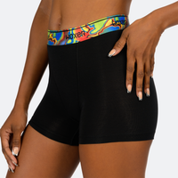 Star High Waisted Black Glitch