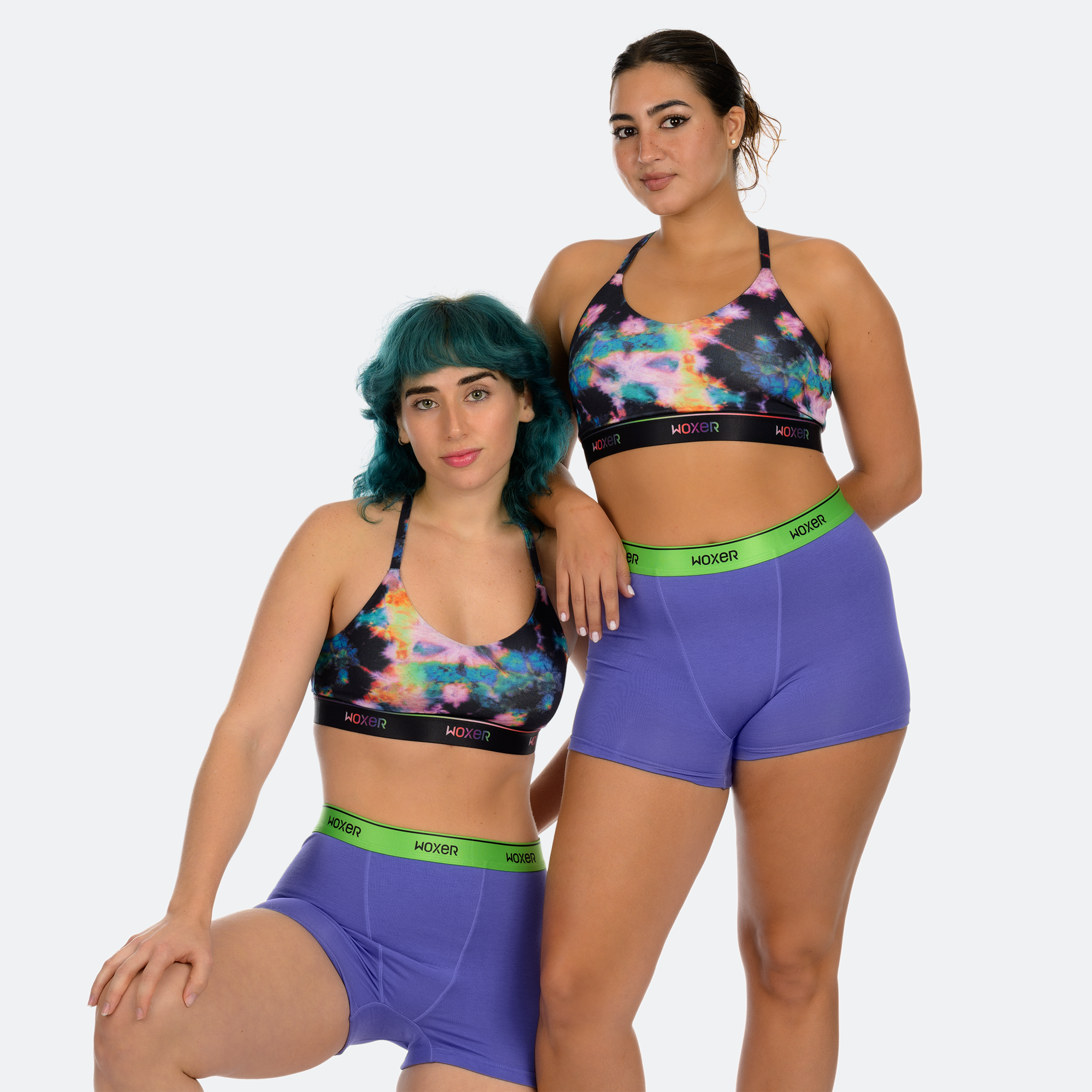Star High Waisted Digital Violet