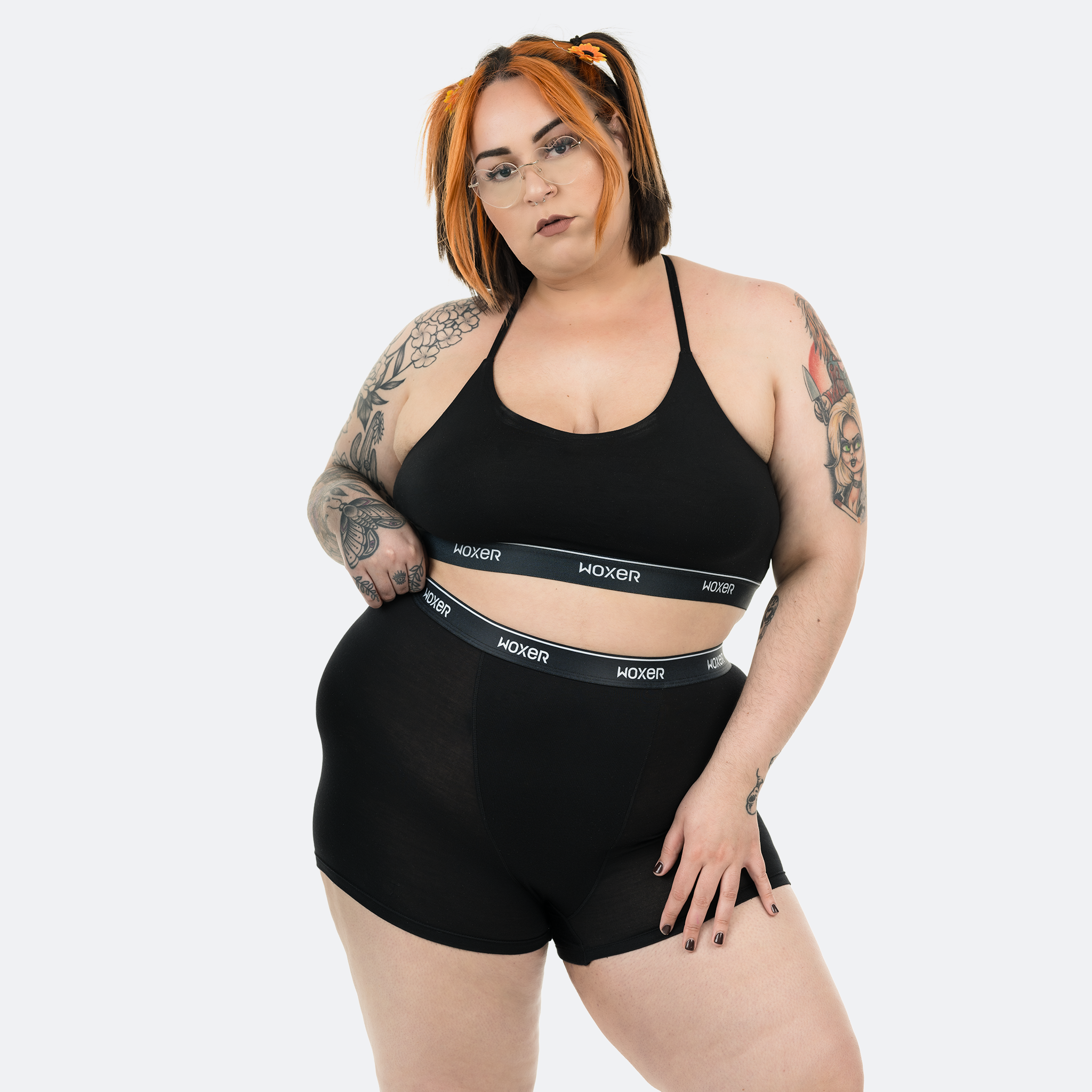 Claudia wears a size 3XL