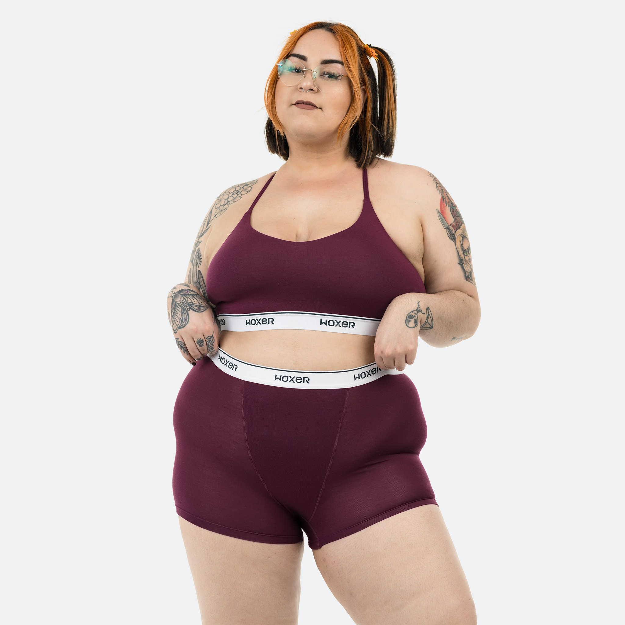 Claudia wears a size 3XL