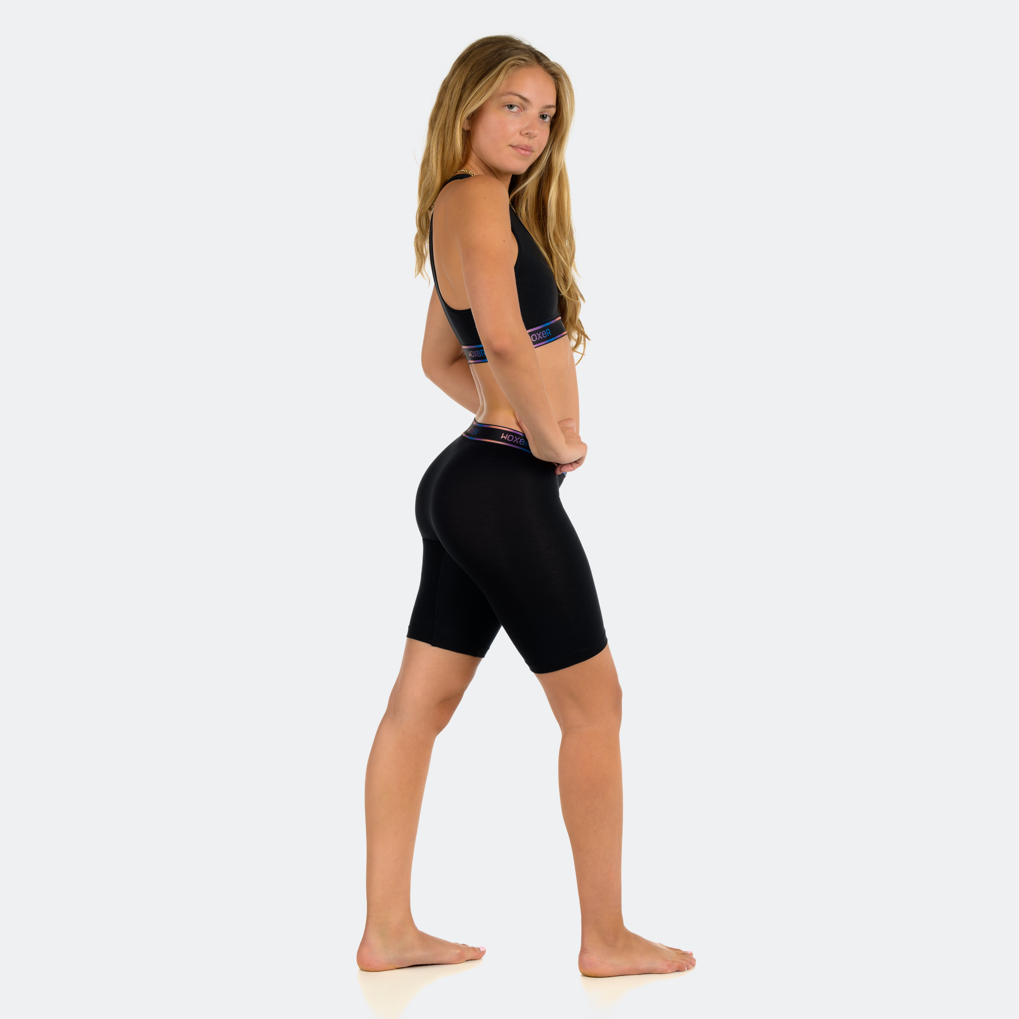 Angelica wears a size M