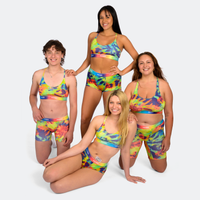 Julianna wears a size S, Carla wears a size M, Trini wears a size XL, Kailey wears a size S