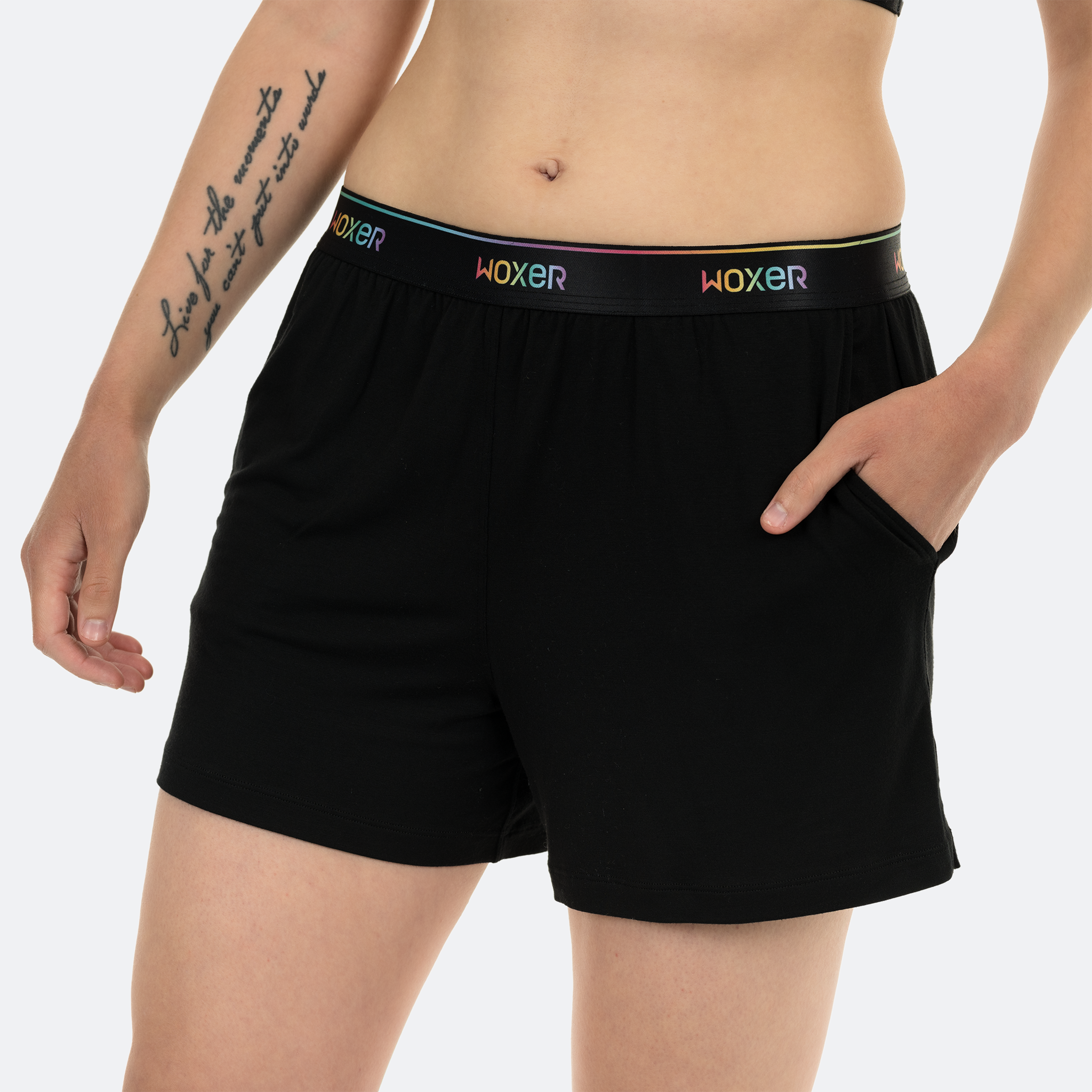 Hayley wears a size M