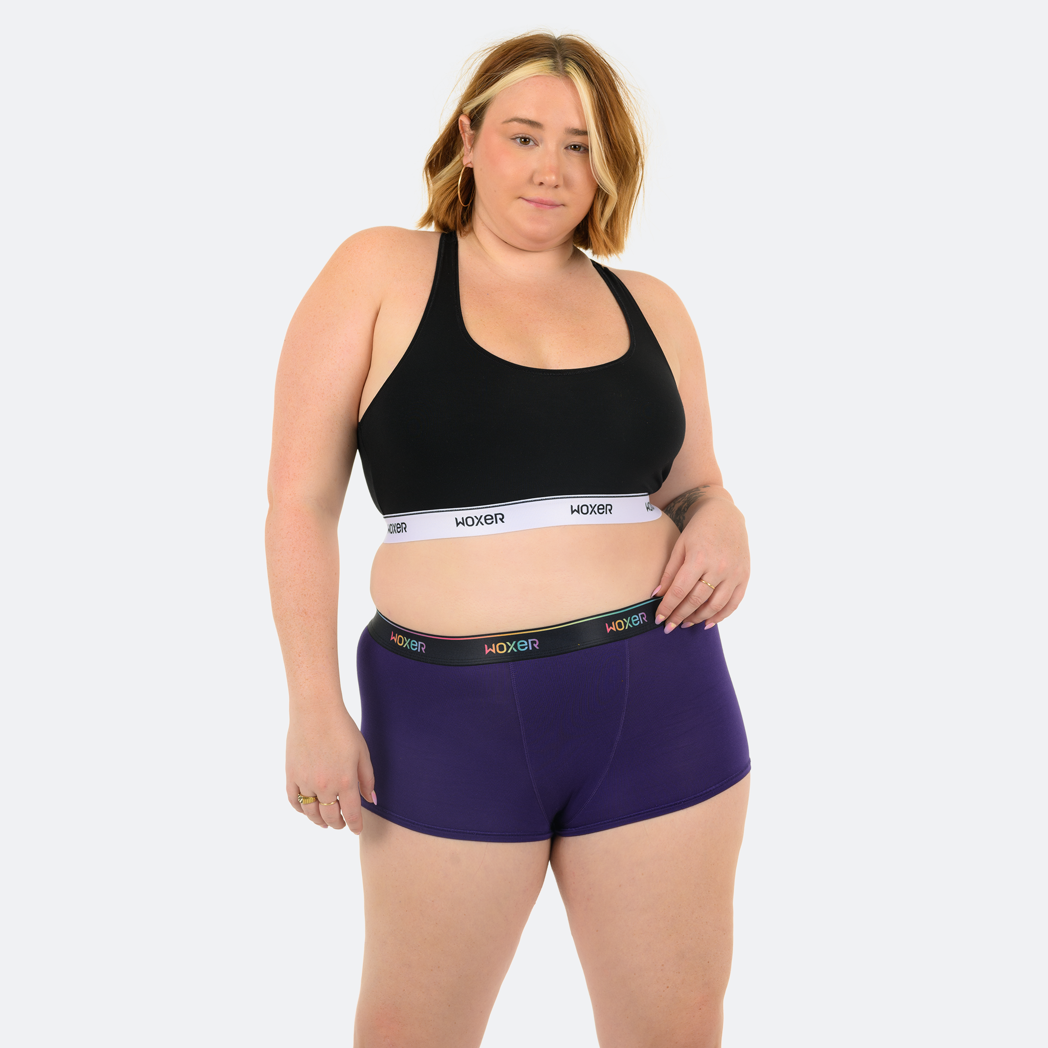 Korynn wears a size XL
