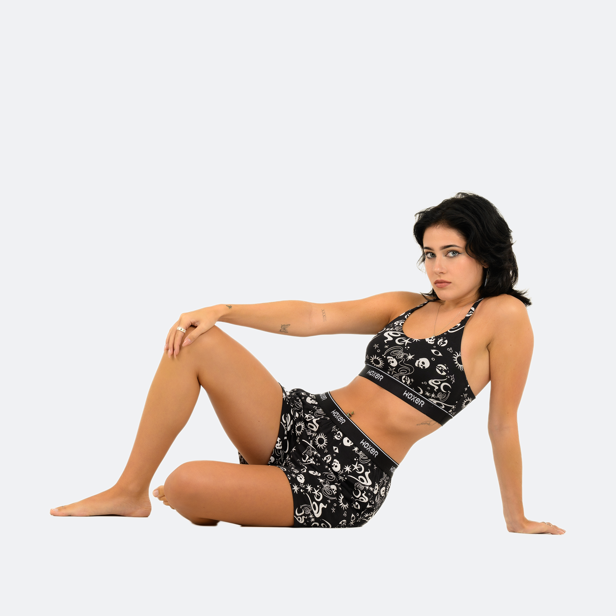 Emilie wears a size S