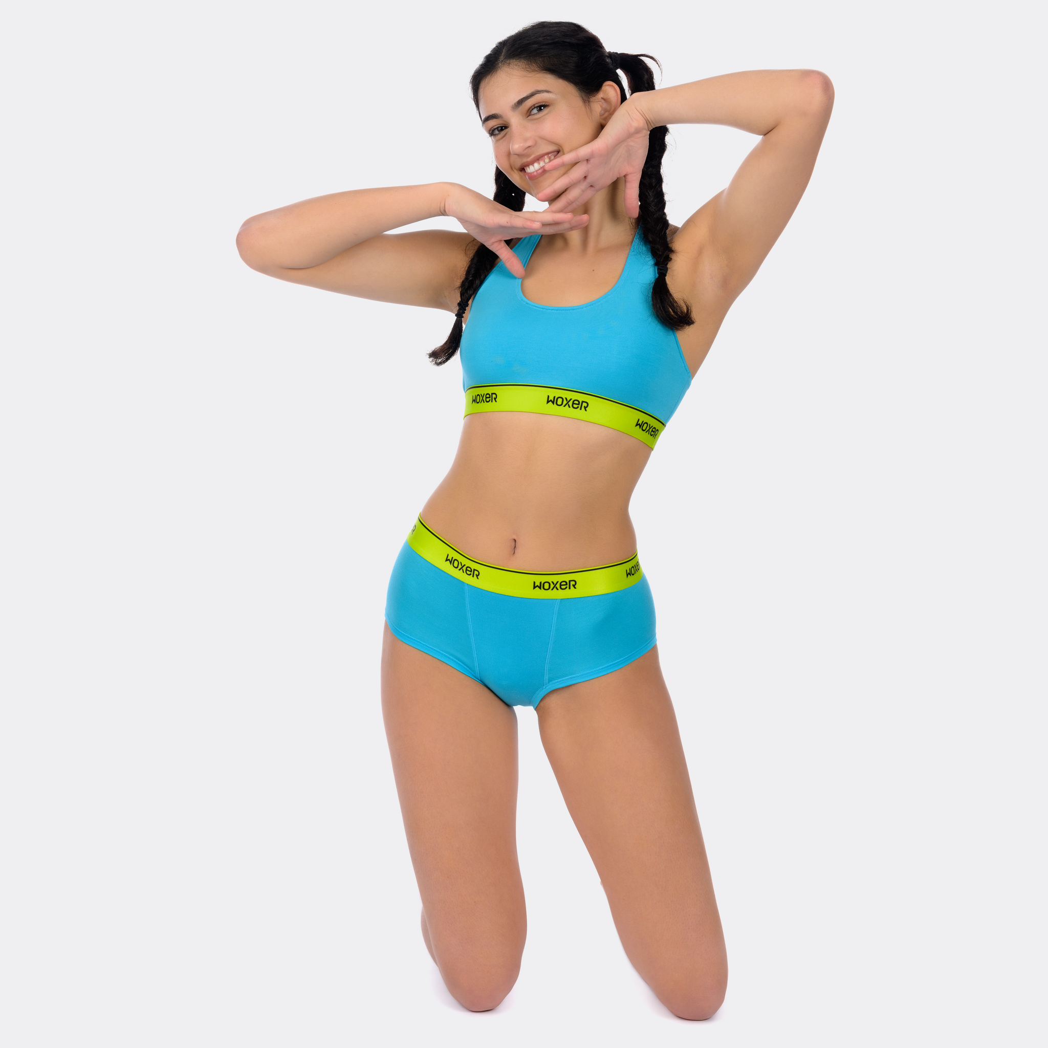 Maya wears a size S