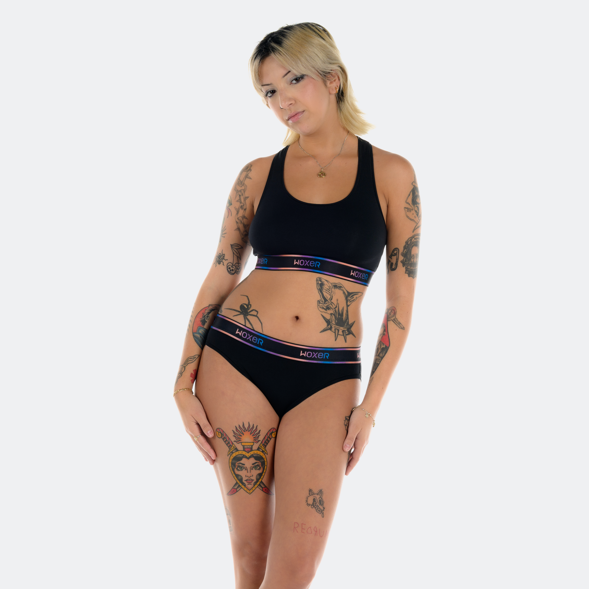 Lauren wears a size S