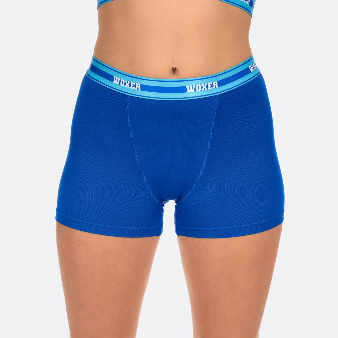Star High Waisted Varsity Blue