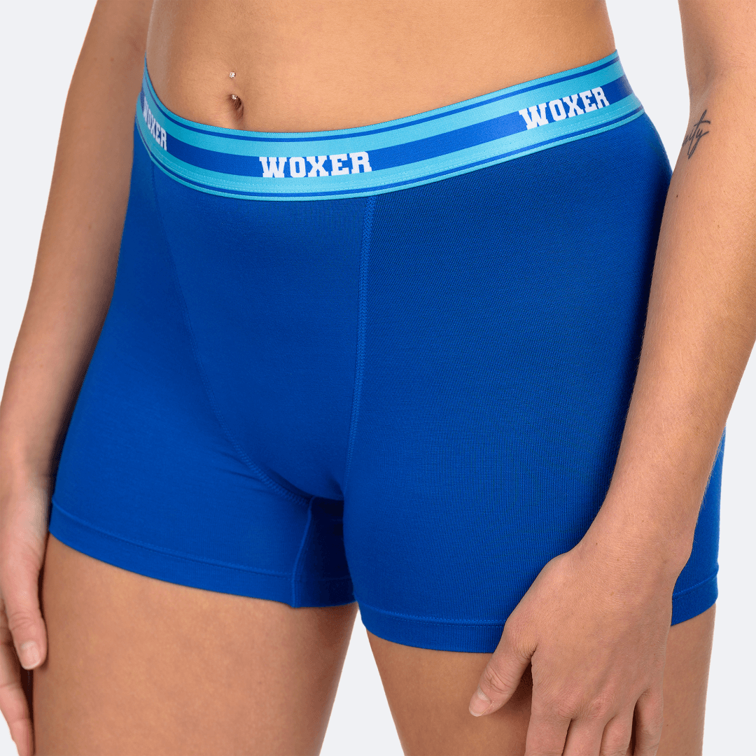 Star High Waisted Varsity Blue
