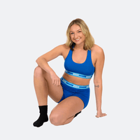 Star High Waisted Varsity Blue