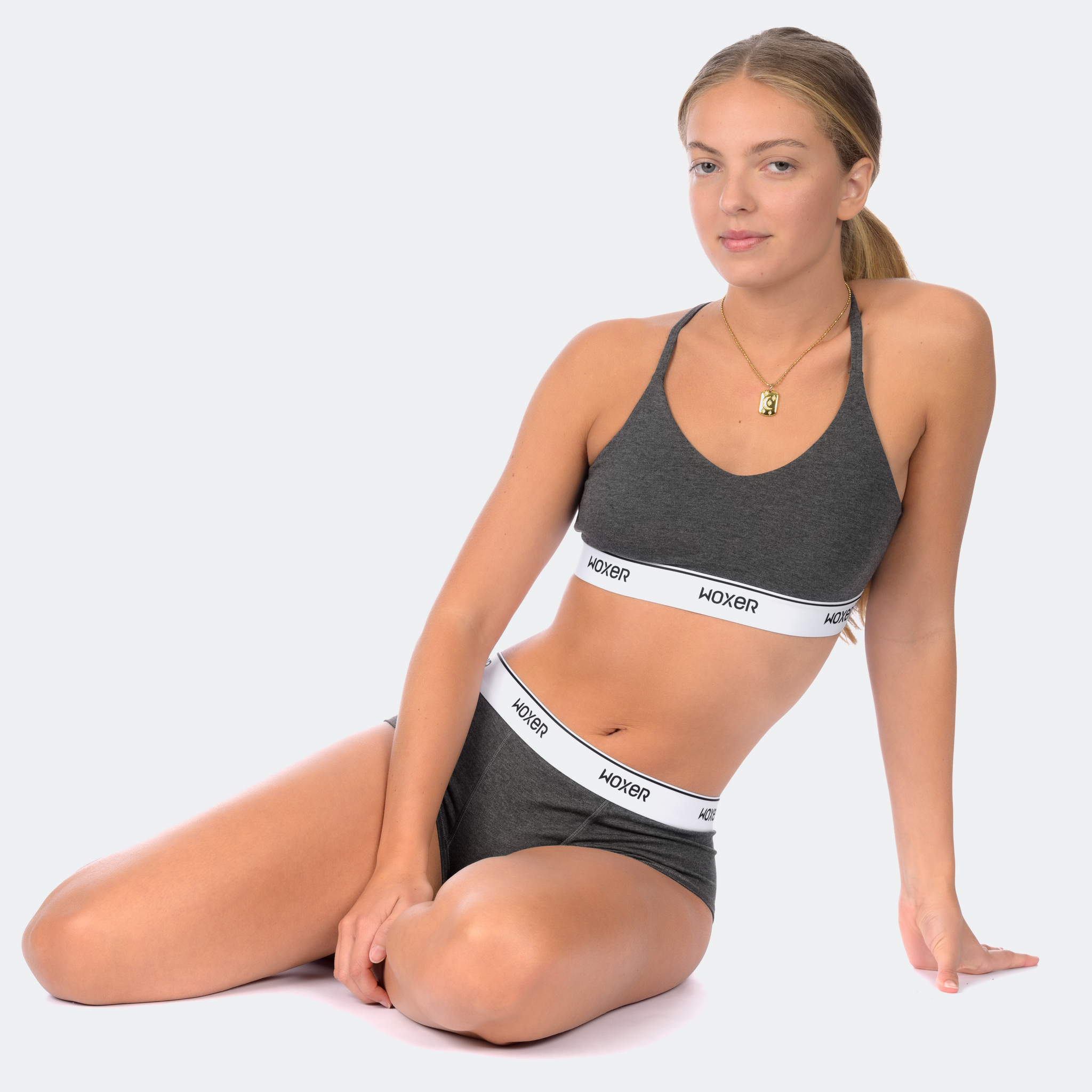 Angelica wears a size M