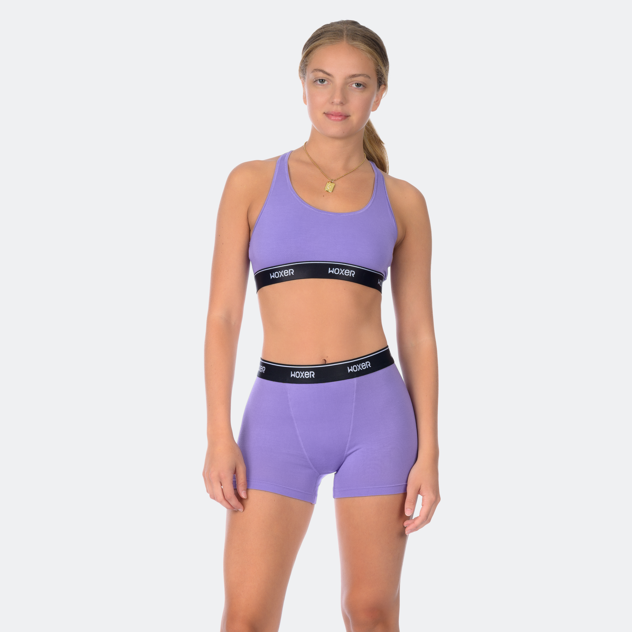 Angelica wears a size M