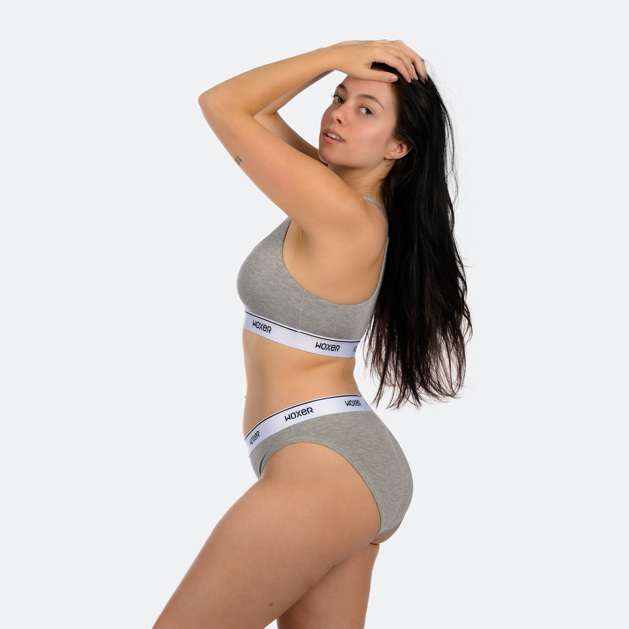 Michela wears a size L