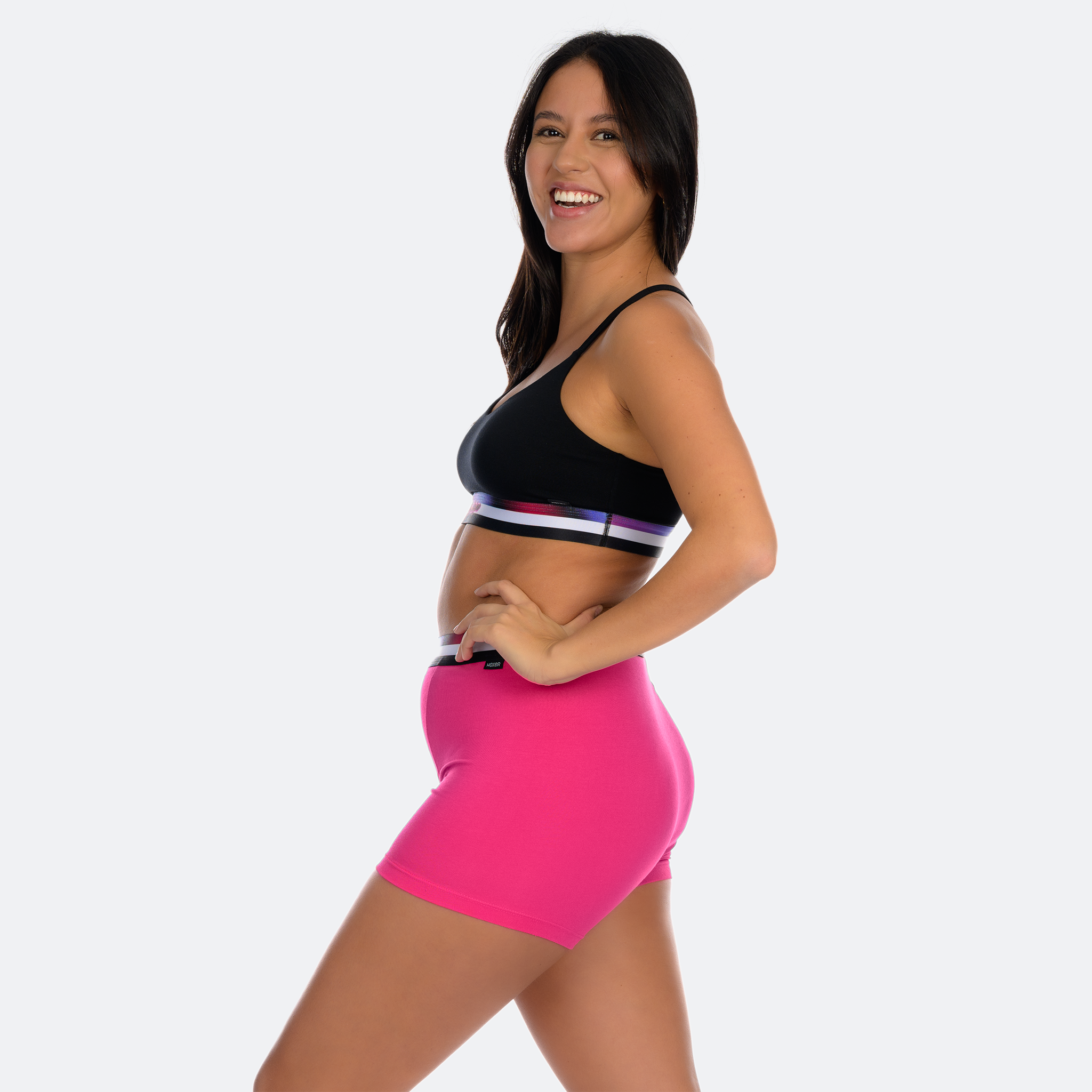 Star High Waisted Fuchsia