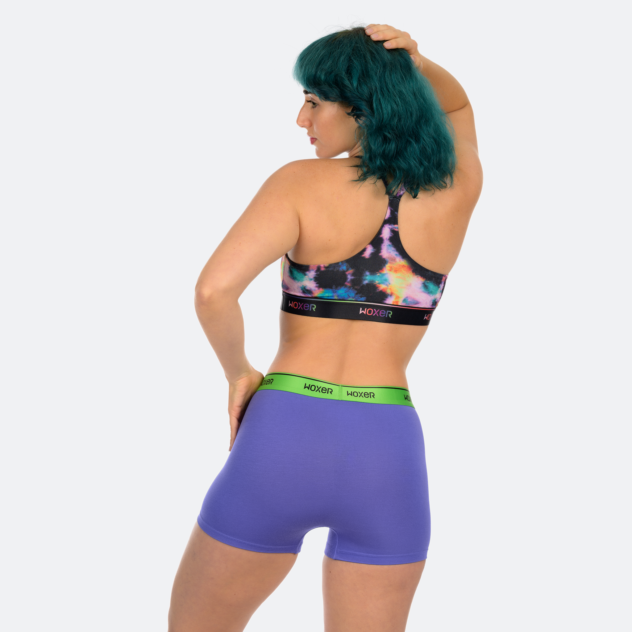 Star High Waisted Digital Violet